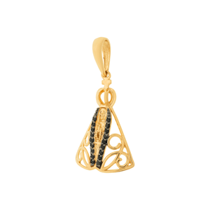 Pingente Nossa Senhora Aparecida De Ouro 18K E Pedras De Zircônia