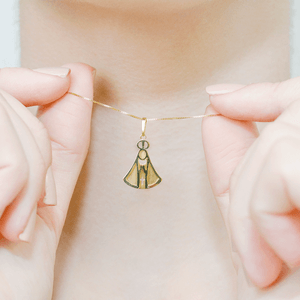 Pingente Nossa Senhora Aparecida Sobreposta De Ouro 18K