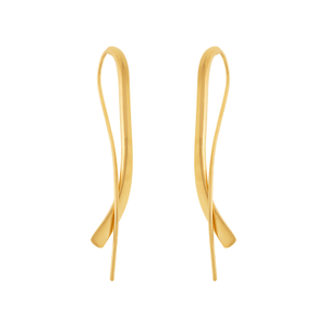 Brinco De Ouro 18k Gancho Torcido