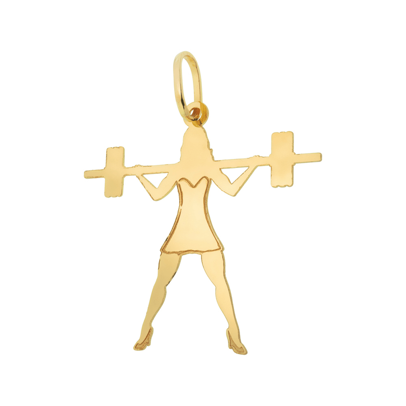 Pingente-De-Musculacao-De-Ouro-18K-Menina-Com-Barra