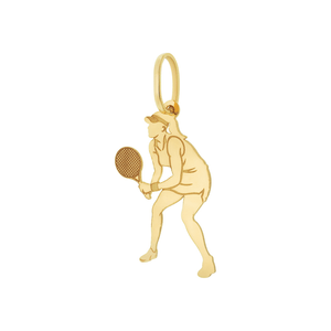 Pingente Mulher Tenista De Ouro 18K