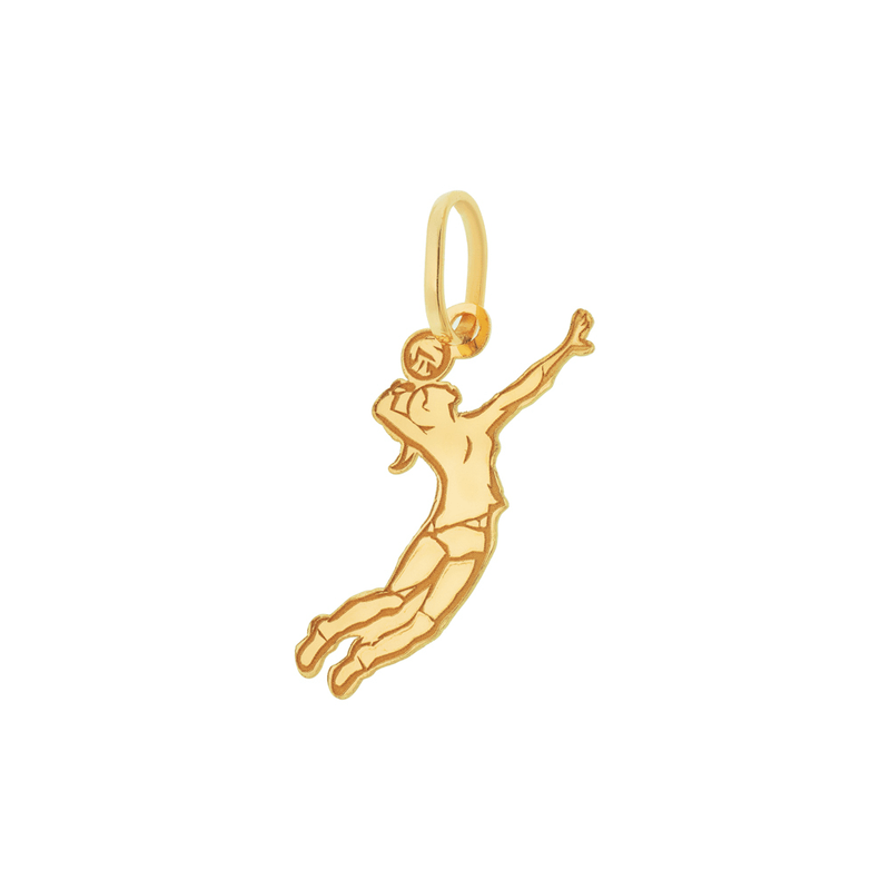 Pingente-Jogadora-De-Volei-Ouro-18K
