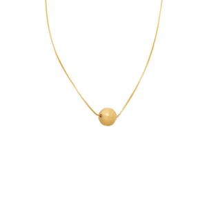 Colar Esfera 5mm De Ouro 18k 45cm
