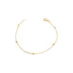 Pulseira-Infantil-De-Ouro-18k-Corrente-Veneziana-Com-Bolinhas-De-2mm---13cm
