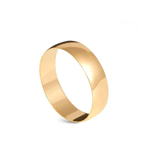 Aliança Ouro 18k Lisa E Abaulada