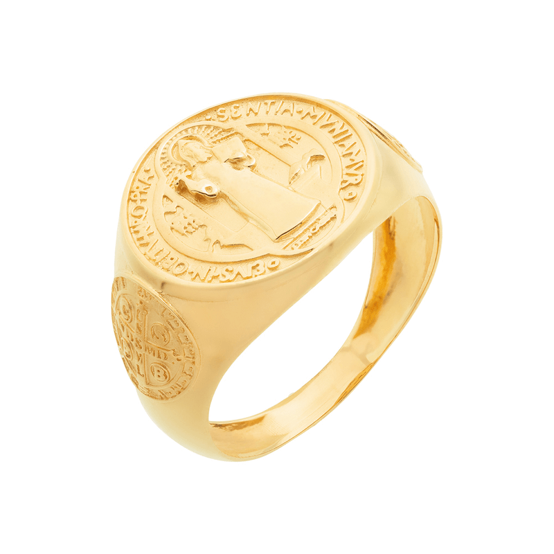 Anel-Sao-Bento-De-Ouro-18k