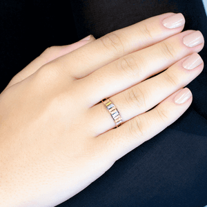 Anel Chapa De Ouro 18k Tricolor