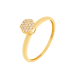 Anel-Chuveiro-Hexagono-De-Ouro-18k-E-Pedras-De-Zirconia-Pequeno