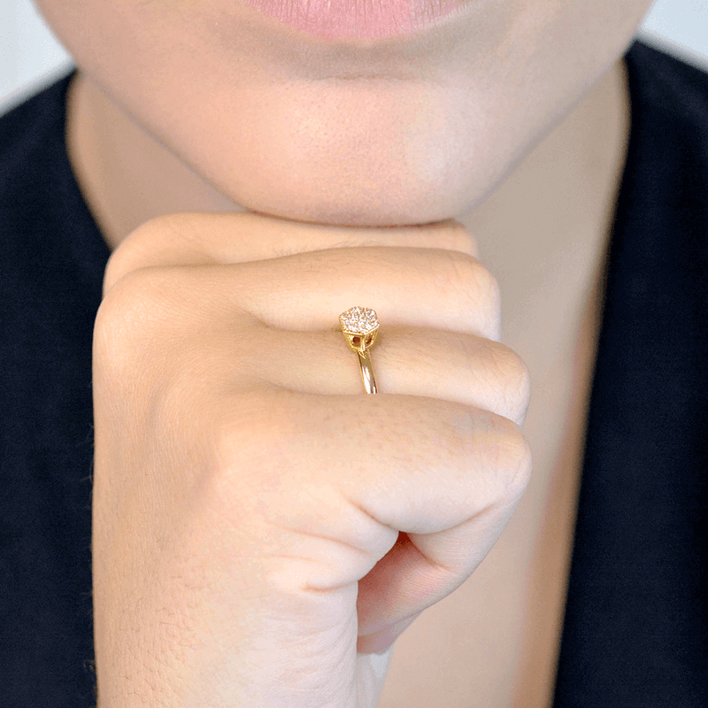 Anel-Chuveiro-Hexagono-De-Ouro-18k-E-Pedras-De-Zirconia-Pequeno