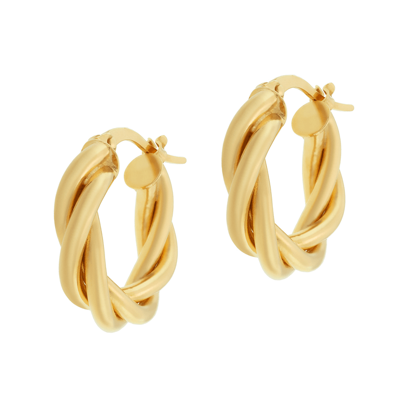 Brinco-Argola-De-Ouro-18k-19mm-Trancado-Triplo