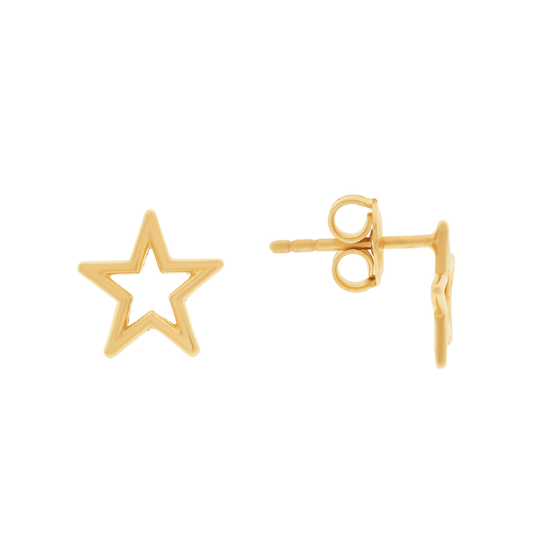 Brinco-Estrela-De-Ouro-18K