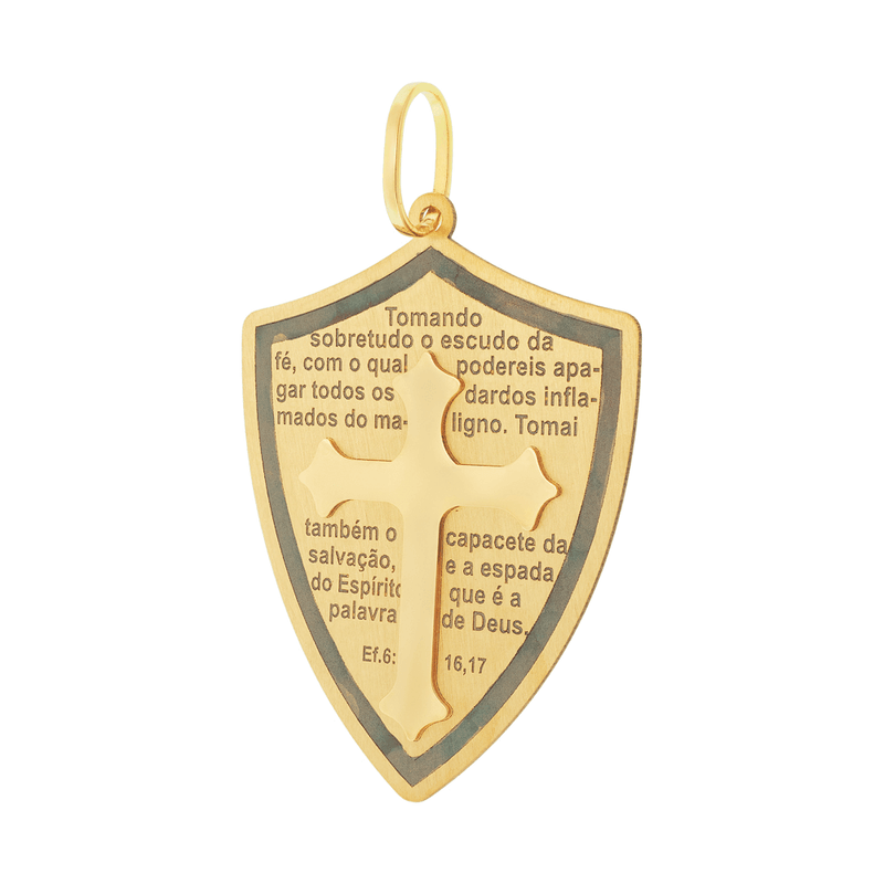 Pingente-Escudo-Da-Fe-De-Ouro-18K