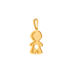 Pingente Filhos Menino Com Coração De Ouro 18K