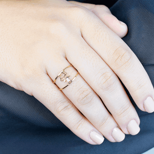 Anel Filhos Menino De Ouro 18k Bicolor