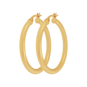 Brinco Argola De Ouro 18K Liso 31mm