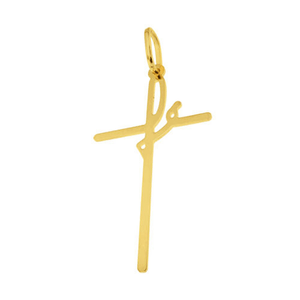 Pingente Fé De Ouro 18k 25mm