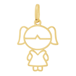 Pingente-Filhos-Menina-De-Ouro-18K
