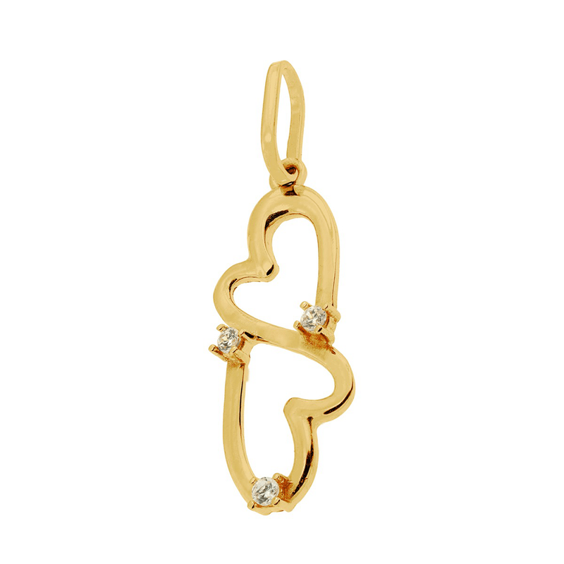 Pingente-2-Coracoes--De-Ouro-18K-E-Pedras-De-Zirconia