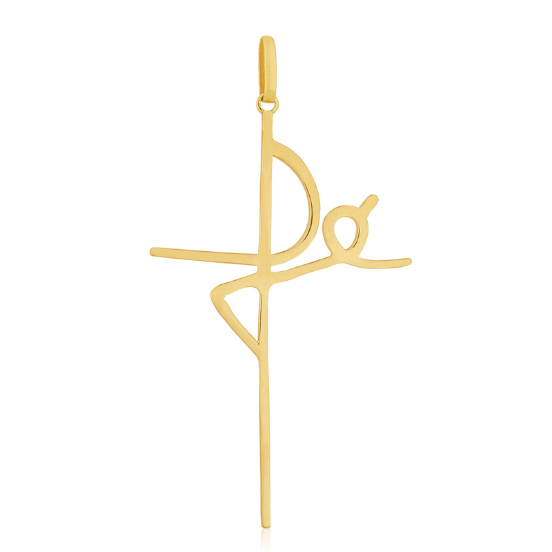 Pingente-Cruz-Fe-De-Ouro-18K
