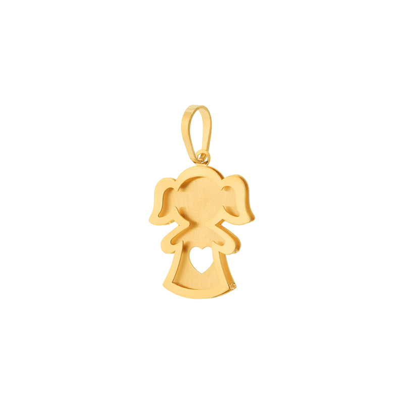 Pingente-Filhos-Menina-Com-Coracao-De-Ouro-18K