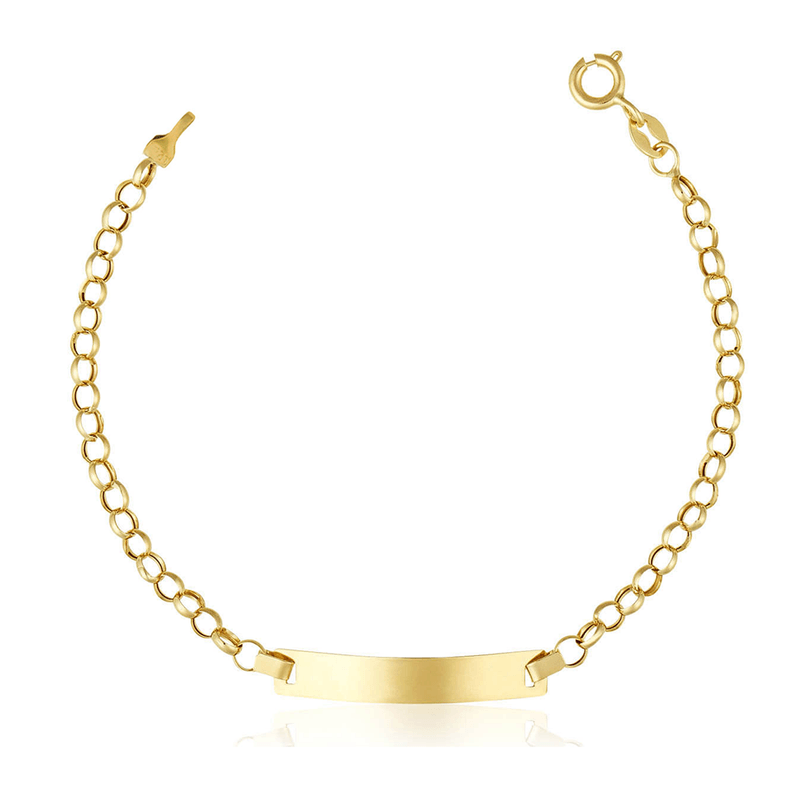 Pulseira-Infantil-Placa-De-Ouro-18k