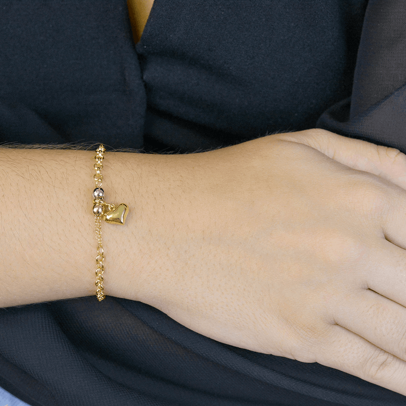 Pulseira-Portuguesa-De-Ouro-18k--Com-Coracao-tri