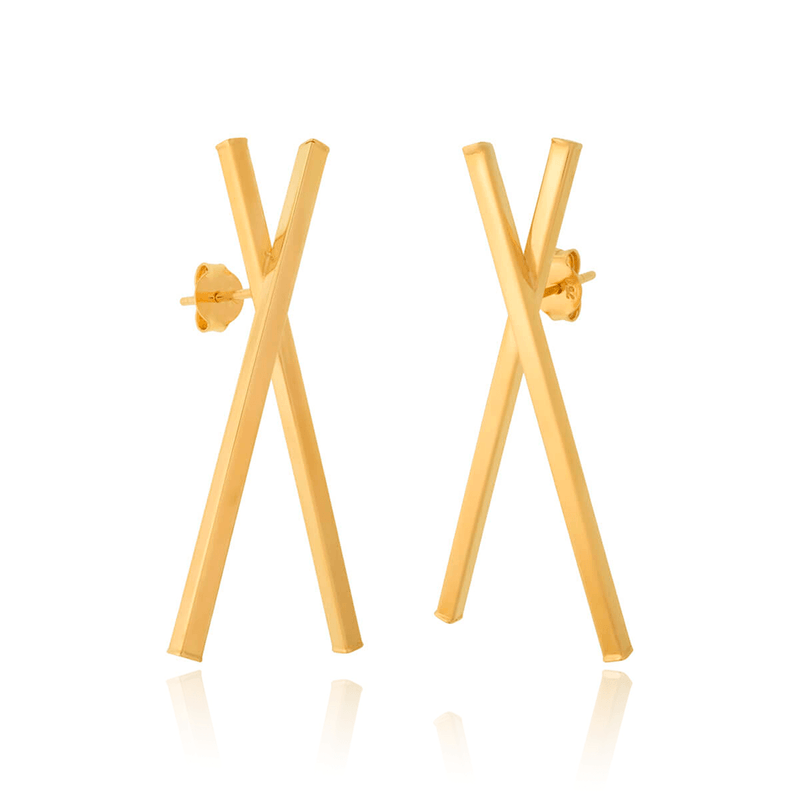 Brinco-X-de-ouro-