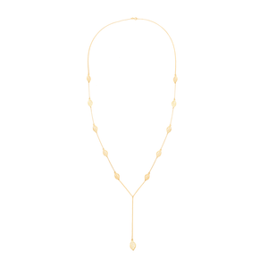 Colar De Ouro 18k Folhas 60cm
