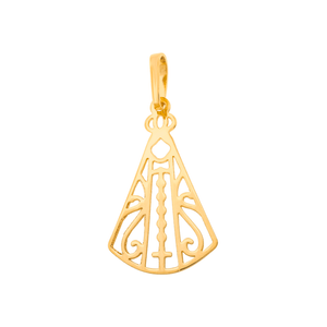 Pingente De Ouro 18k Nossa Senhora Aparecida Vazado