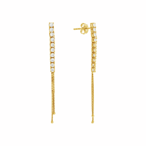 Brinco De Ouro Amarelo 18k Riviera