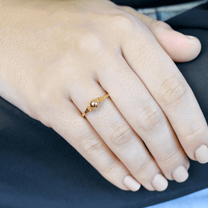 Anel De Esfera De Ouro 18k 5mm