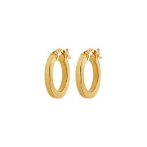 Brinco Argola De Ouro 18K 14mm Fio Quadrado