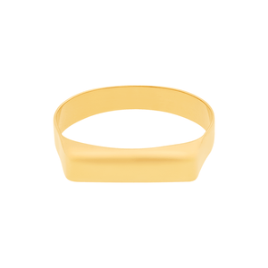 Anel Chapa Lisa De Ouro 18k