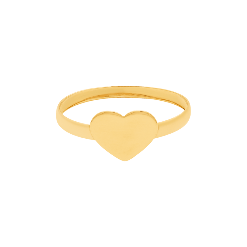 Anel-Coracao-Liso-Em-Ouro