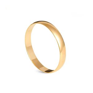 Aliança De Ouro Amarelo Básica Lisa