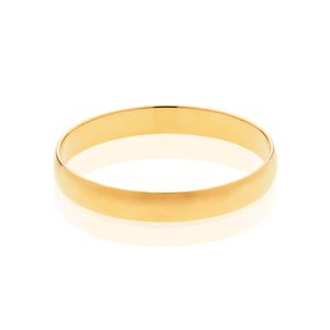 Aliança De Ouro Polida Modelo Clássico