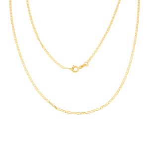 Corrente De Ouro 18k Piastrine Fina 45cm