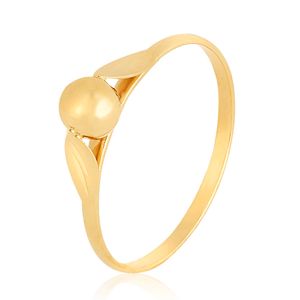 Anel Infantil Esfera De Ouro 18k 3mm