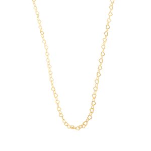 Colar Chocker De Ouro 18k Corações Love 40cm