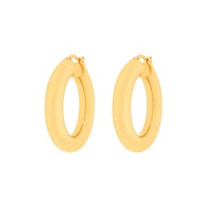 Brinco Argola De Ouro 18K 32mm Fio Redondo
