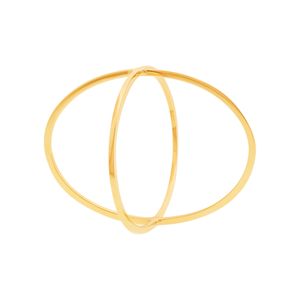 Anel De Ouro 18K Aro Cruzado em X