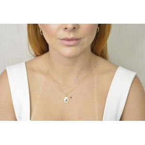 Pingente Medalha Nossa Senhora Aparecida De Ouro 18K E Pedras 16mm