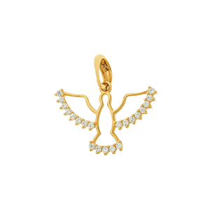 Pingente De Ouro 18K Espírito Santo Vazado De 11MM