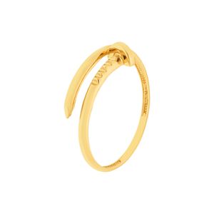 Anel De Ouro 18k Prego Com Detalhes