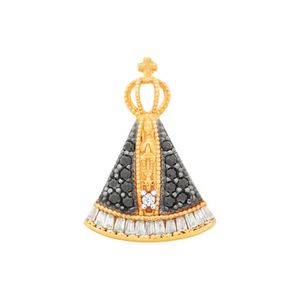 Pingente De Ouro 18K Nossa Senhora Aparecida De 18MM