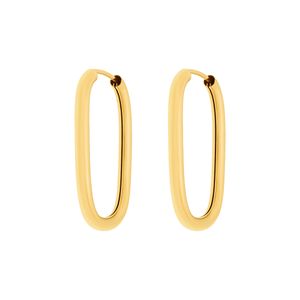 Brinco De Ouro 18K Argola Fio Quadrado