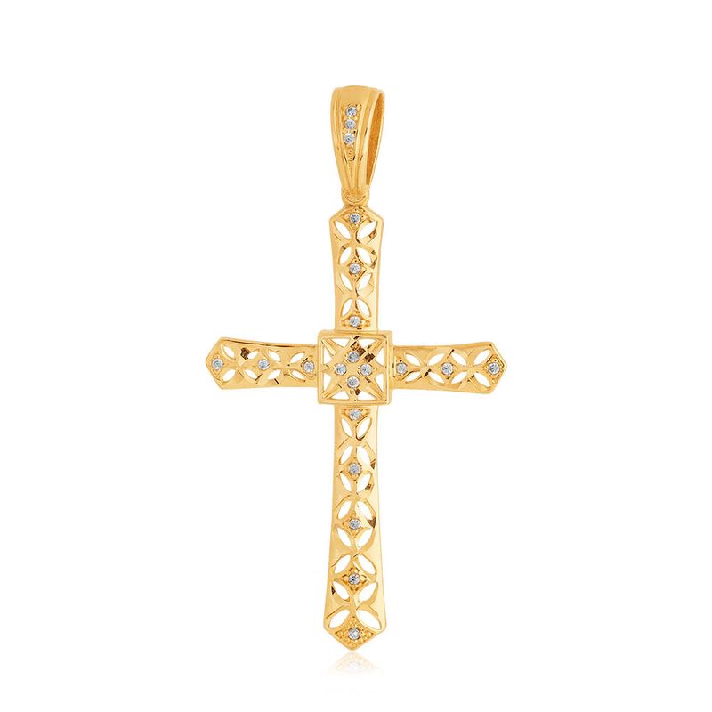 Pingente-Cruz-de-Ouro-