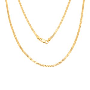Corrente Ouro 18k Esteira Bismarck 40cm Dupla