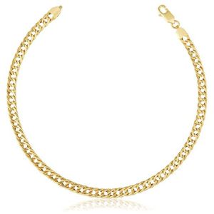 Pulseira De Ouro 18k Groumet De 21cm