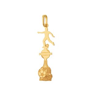 Pingente Esportivo De Ouro 18K Troféu e Jogador